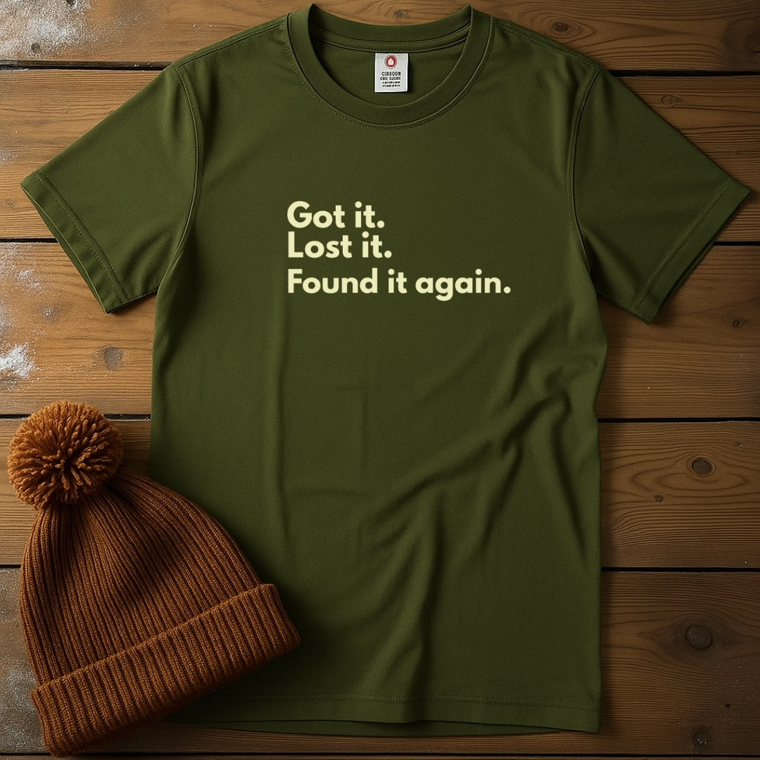 Got it. Lost it. Found it Again. Centred.