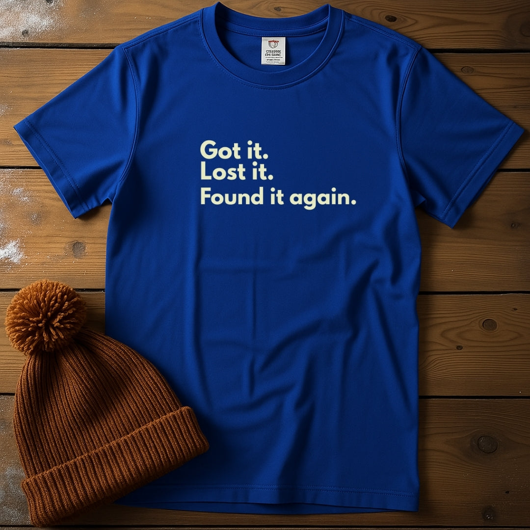 Got it. Lost it. Found it Again. Centred.